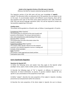 Guide to MA Linguistics