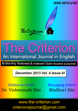 Niccolo Machiavelli`s - The Criterion: An International Journal in
