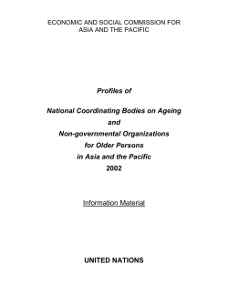 Profiles of National Coordinating Bodies on Ageing and - UN-NGLS