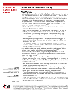 evidence- based care sheet