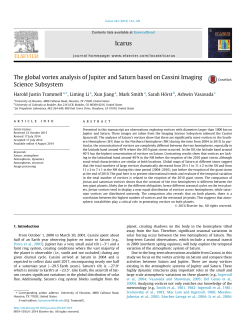 The global vortex analysis of Jupiter and Saturn based