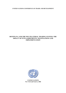 botswana and the multilateral trading system: the impact of