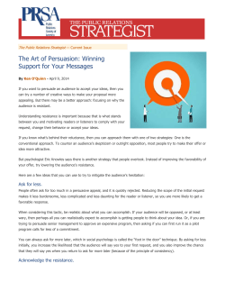 The Art of Persuasion: Winning Support for Your Messages