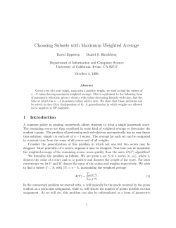 Choosing Subsets with Maximum Weighted Average
