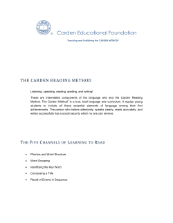 the carden reading method