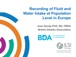 Fluid intakes in Europe - how applicable are the EFSA