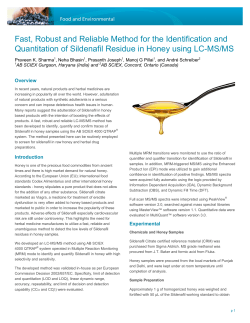 Fast, Robust and Reliable Method for the Identification and