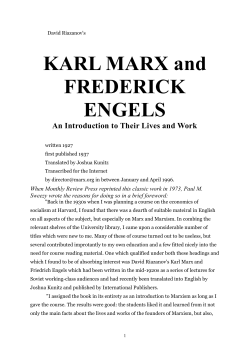 Karl Marx and Friedrich Engels 1927 David Riazanov