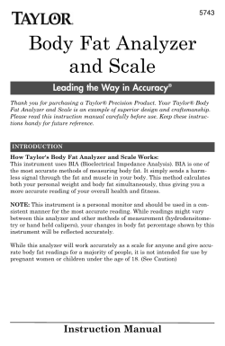 Body Fat Analyzer and Scale