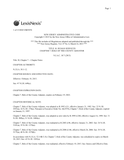 N.J.A.C. 10:7 - State of New Jersey