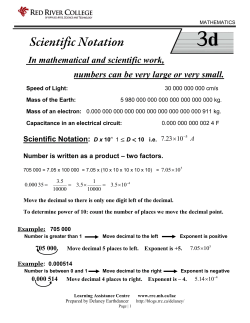 Scientific Notation