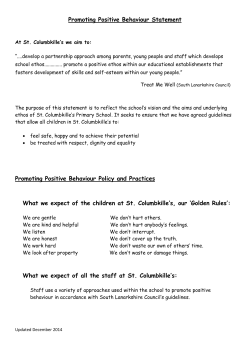 Promoting Positive Behaviour Statement Promoting Positive