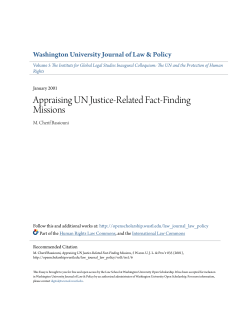 Appraising UN Justice-Related Fact-Finding Missions