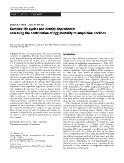 Complex life cycles and density dependence