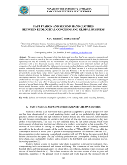 fast fashon and second hand clothes between ecological concerns