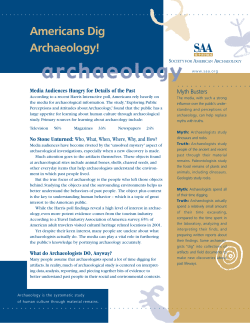 Americans Dig Archaeology - Society for American Archaeology