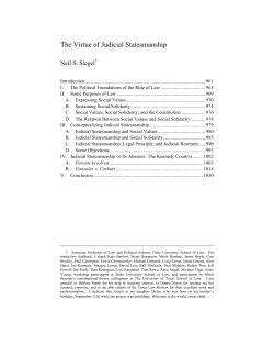 The Virtue of Judicial Statesmanship