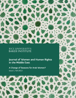 Journal of Women and Human Rights in the Middle East