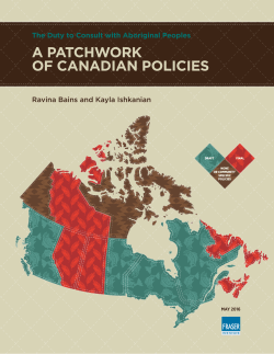 The Duty to Consult with Aboriginal Peoples