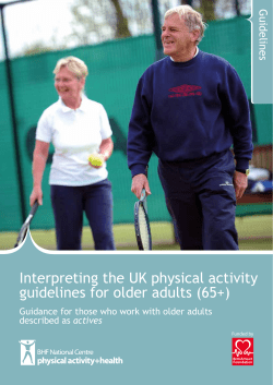 Interpreting the UK physical activity guidelines for older adults