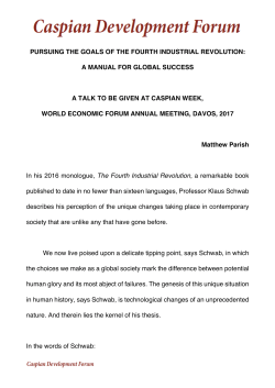 Pursuing the Goals of the Fourth Industrial Revolution