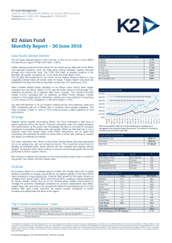 June 2016 - K2 Asset Management