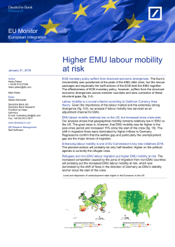 Higher EMU labour mobility at risk