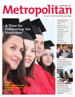 A Time for Celebrating the Graduates