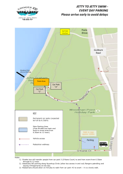 JETTY TO JETTY SWIM - EVENT DAY PARKING Please arrive early