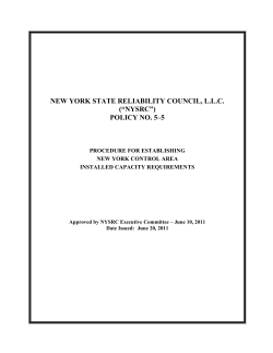 Policy 5-5 - New York State Reliability Council