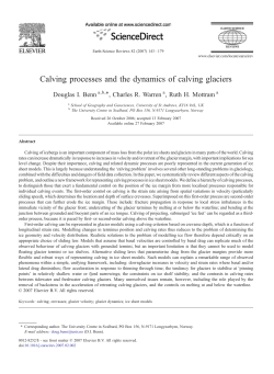 Calving processes and the dynamics of calving glaciers
