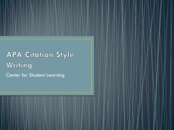 Center for Student Learning