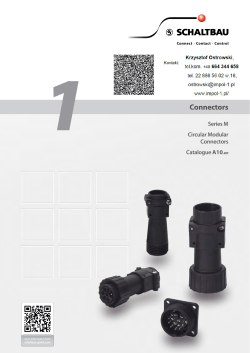 Catalogue A10 // Circular modular connectors: M1 and M3 Series
