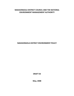 nakasongola district council and the national environment