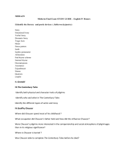 II. Grendel III.The Canterbury Tales Identify both physical and