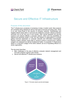 Secure and Effective IT Infrastructure