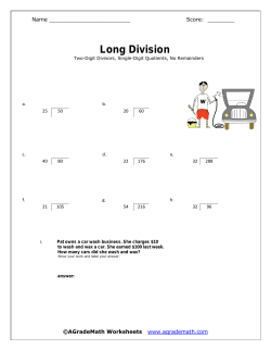 Long Division - A Grade Math