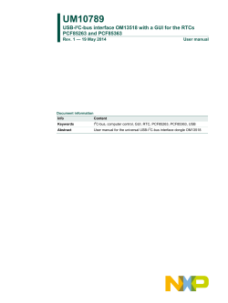 UM10789 USB-I²C-bus interface OM13518 with a GUI for the RTCs