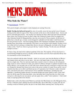 Men`s Journal Magazine - League of Independent Voters of Texas