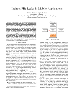 Indirect File Leaks in Mobile Applications