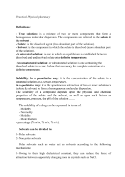 Practical Physical pharmacy Definitions: