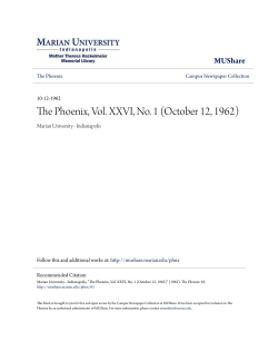 The Phoenix, Vol. XXVI, No. 1 (October 12, 1962)