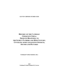 history of the catholic church in china: from its beginning to the