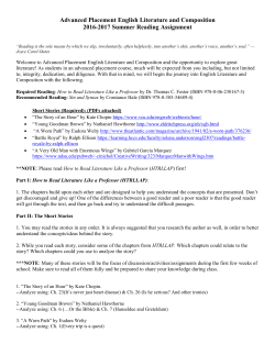 Advanced Placement English Literature and