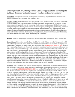 Creating Garden Art, Making Cement Leafs, Stepping Stone, and