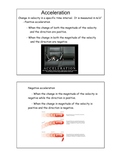 Acceleration Notes