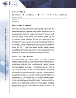 Continuous Replication for Business-Critical Applications