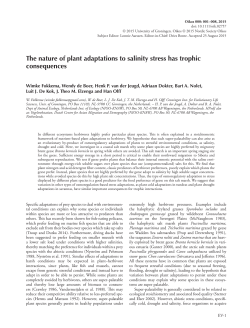 The nature of plant adaptations to salinity stress has