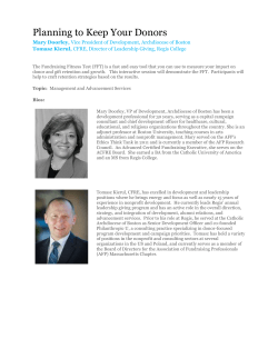 Planning to Keep Your Donors