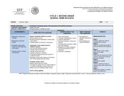 cycle 1, second grade school term 2015-2016